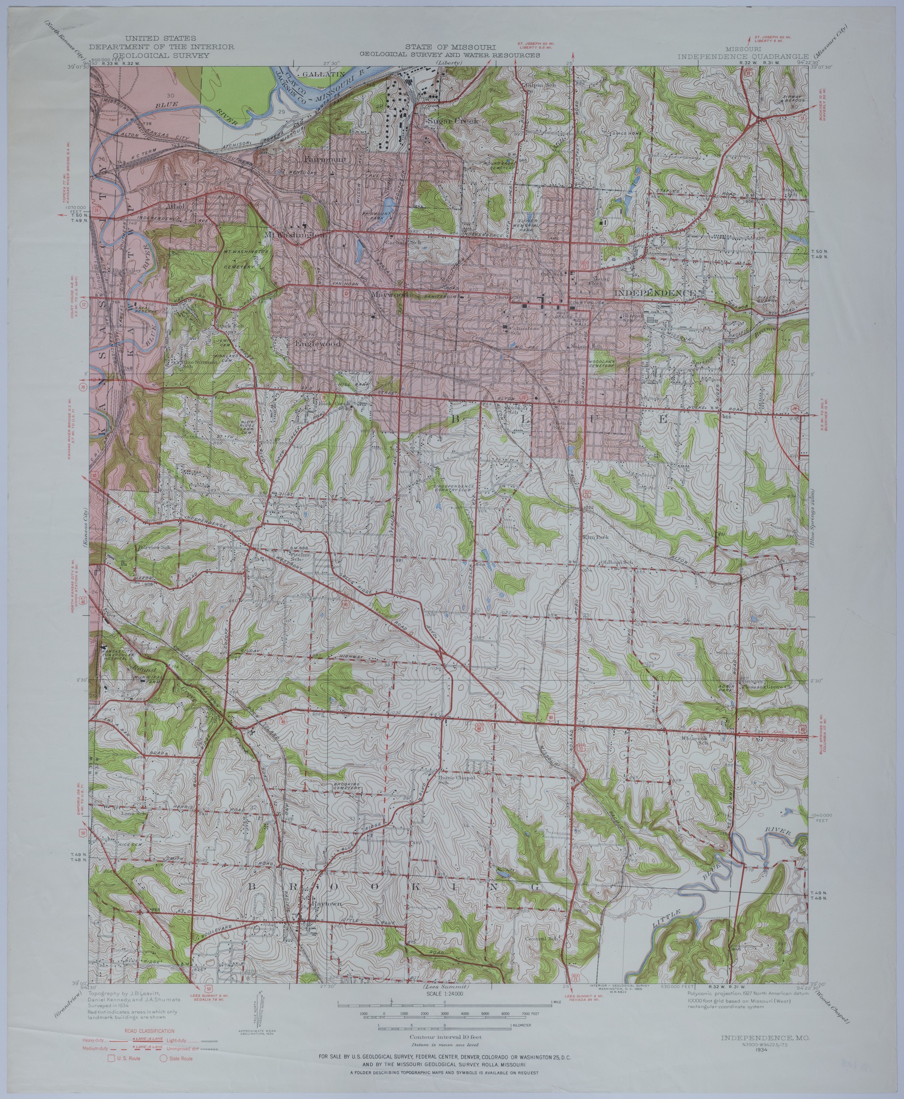 Map Of Independence Missouri Harry S Truman   M105 