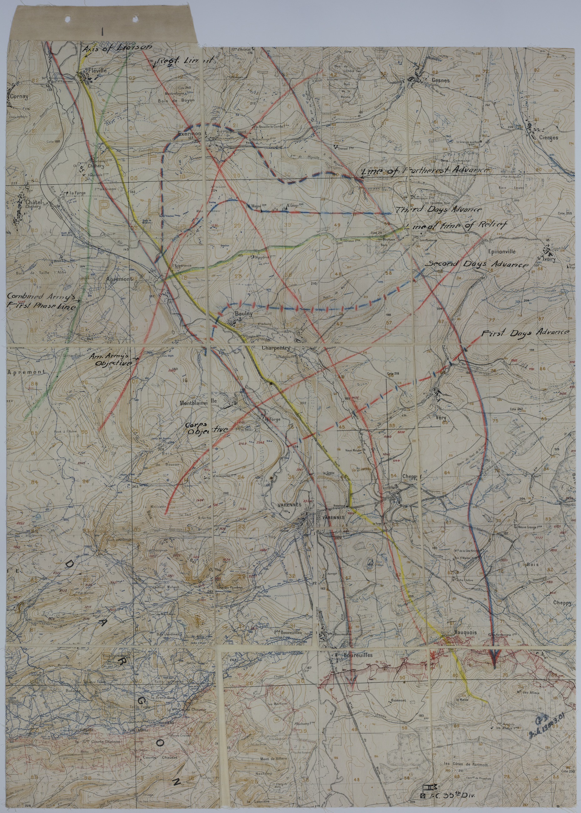 Map Of American Advance During The Meuse Argonne Offensive Harry S   M1984 