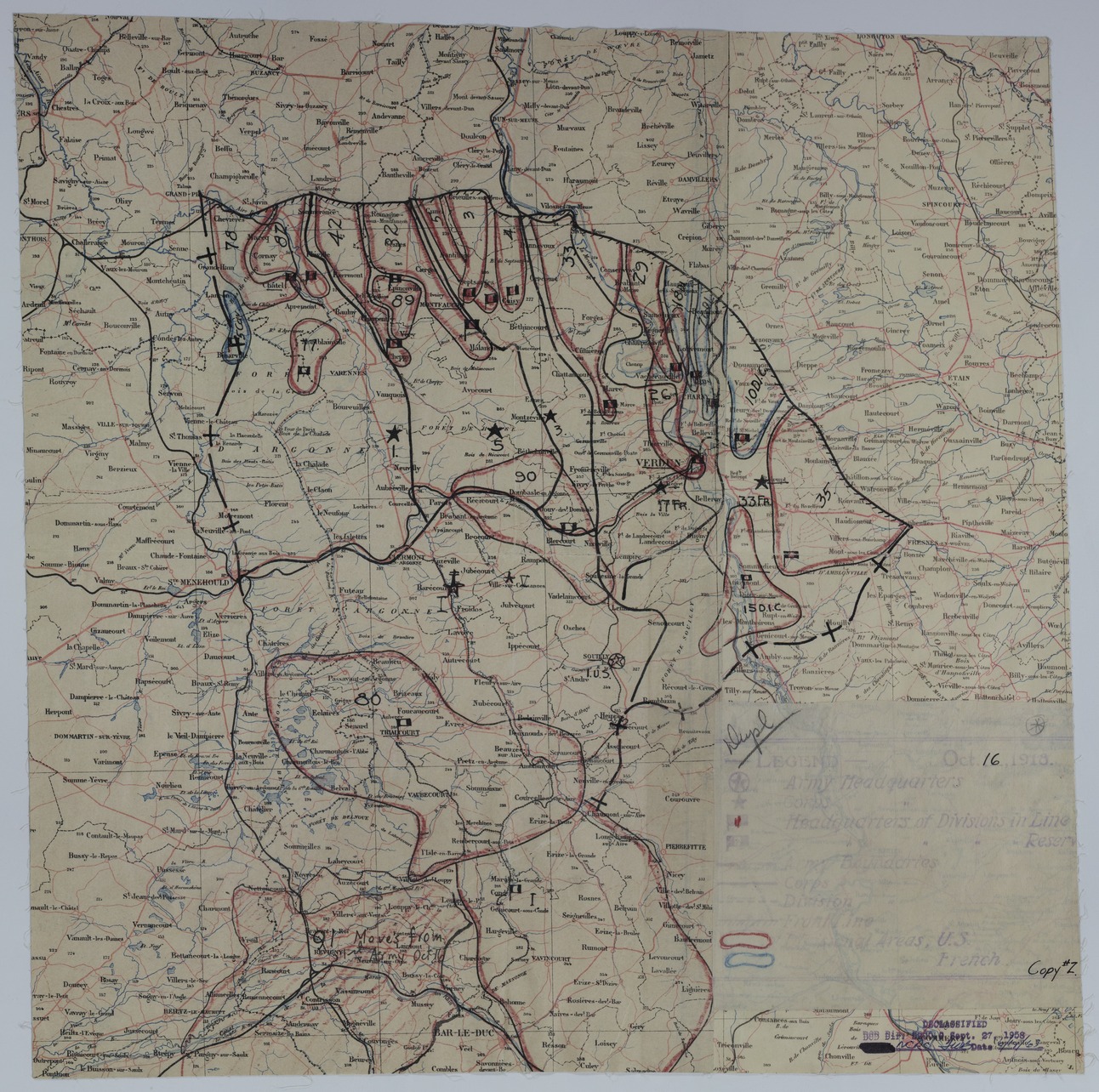 Map of Divisional Positions on October 16, 1918 | Harry S. Truman