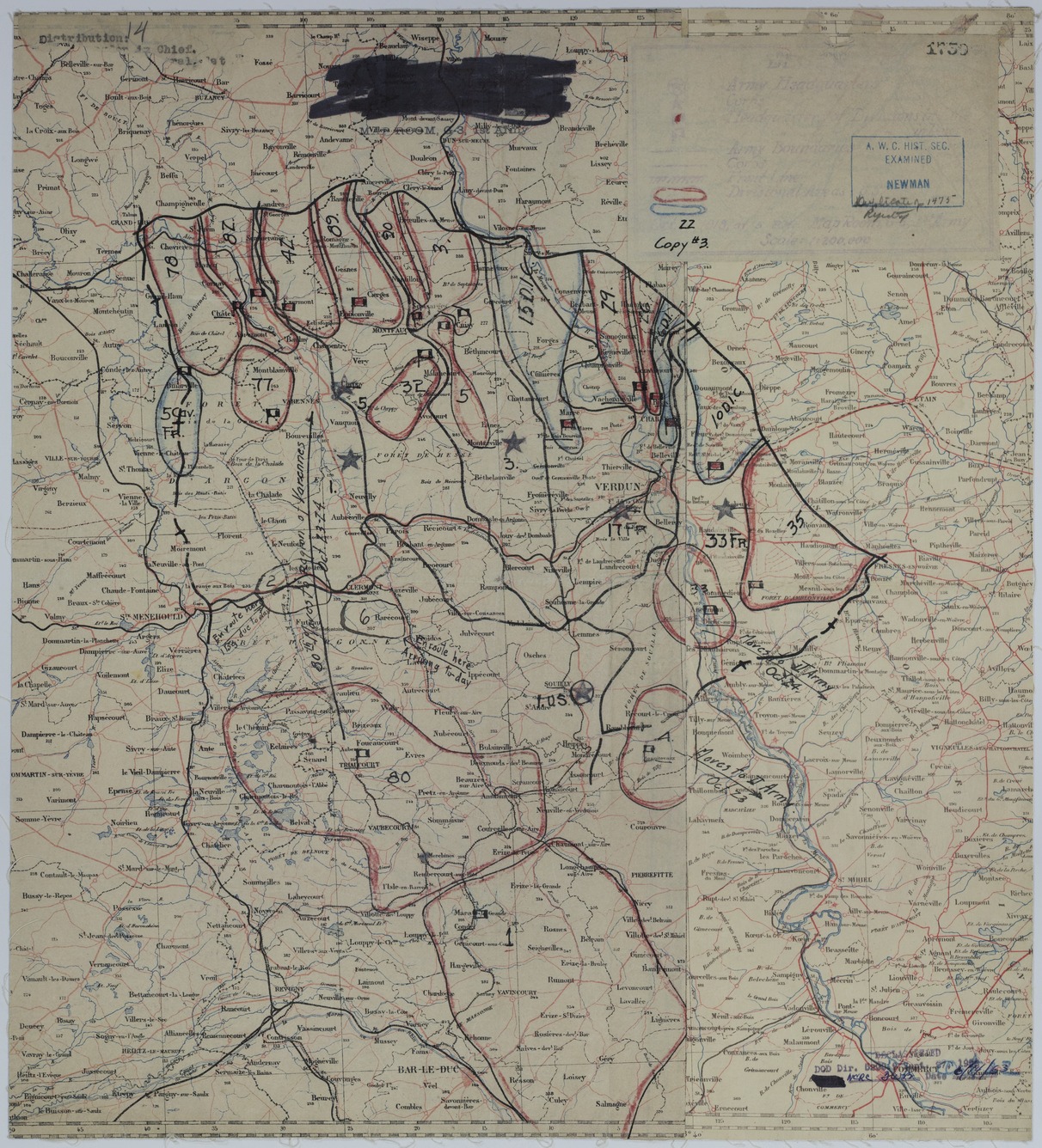 Map of Divisional Positions on October 22, 1918 | Harry S. Truman