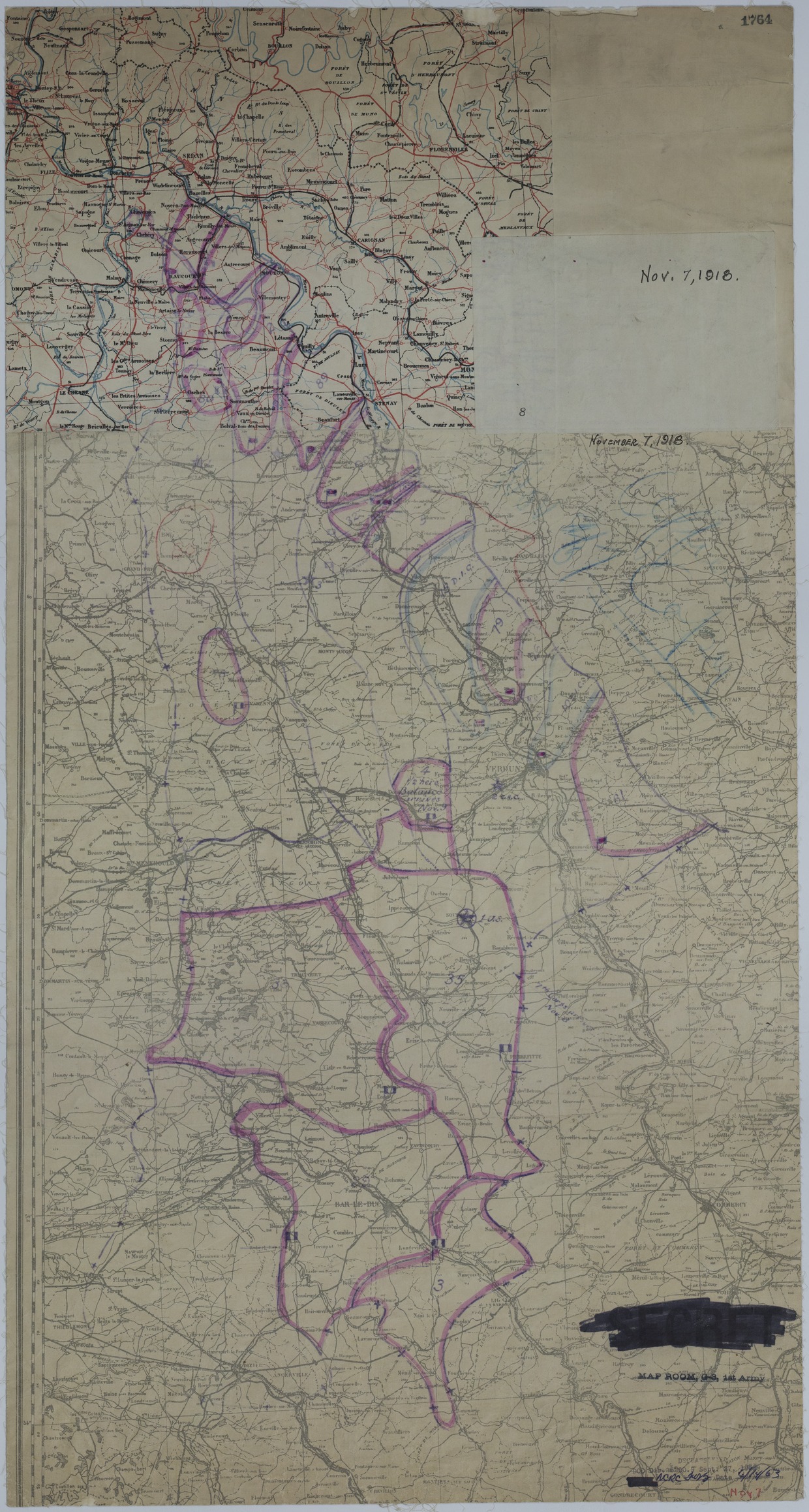 Map of Divisional Positions on November 7, 1918 | Harry S. Truman