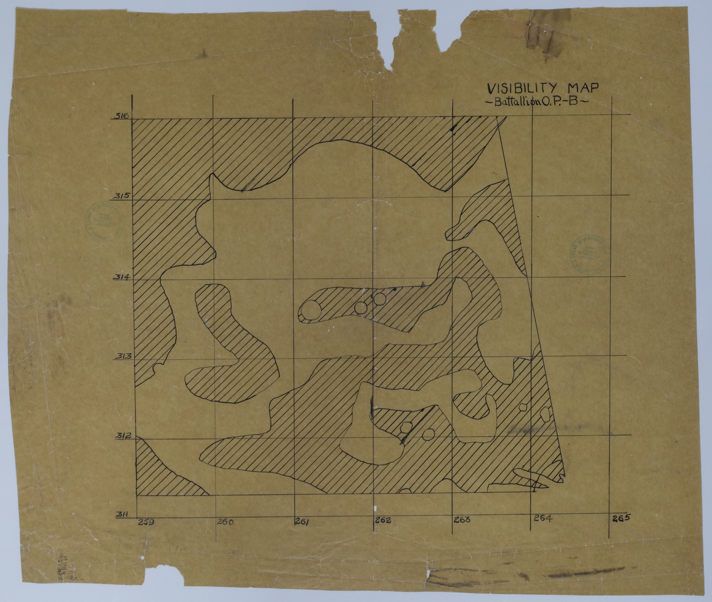 Map Of A Battalion Observation Post During The Meuse Argonne Offensive   M798 