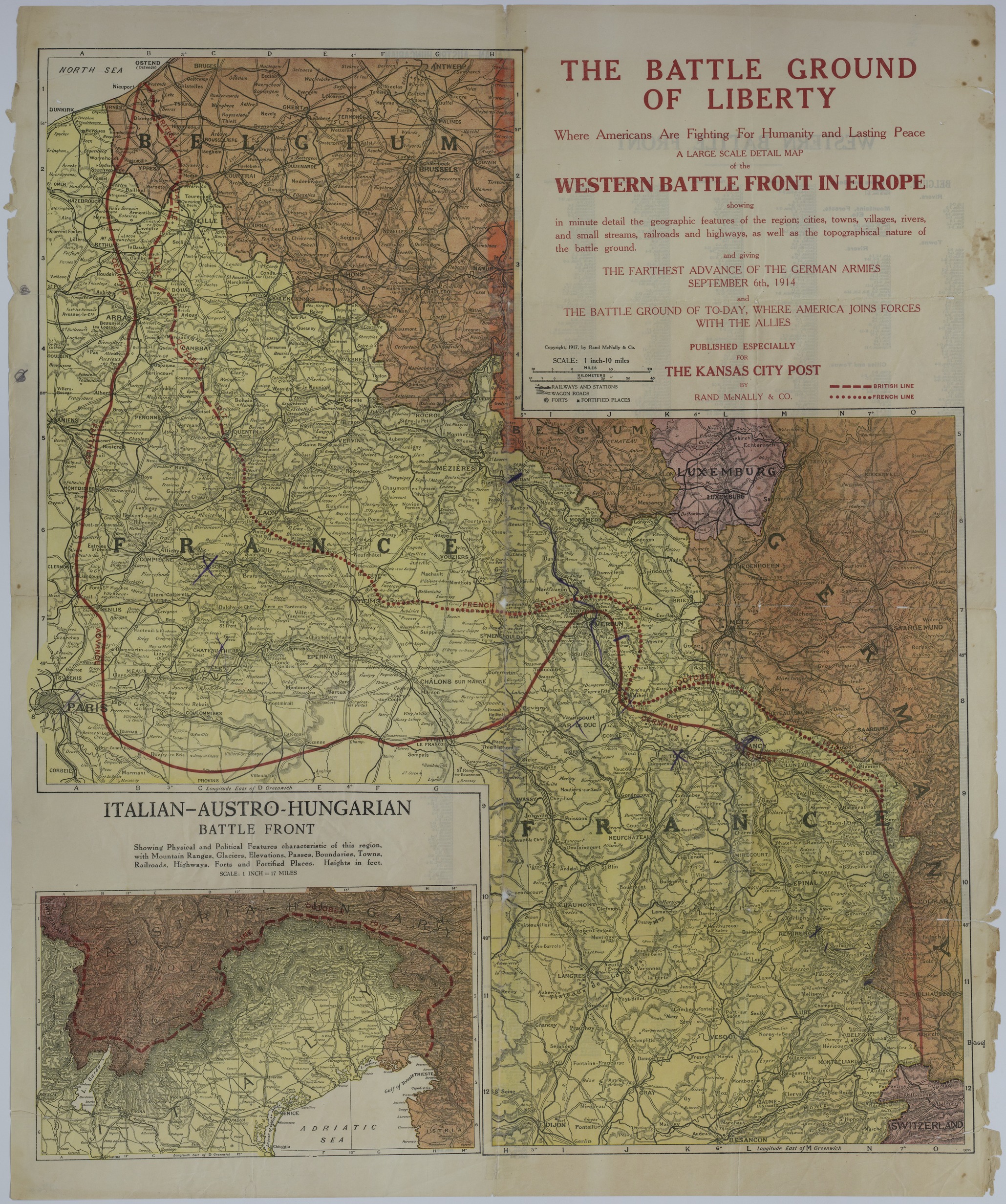 Map of the Western Battle Front as of October 1917 | Harry S. Truman