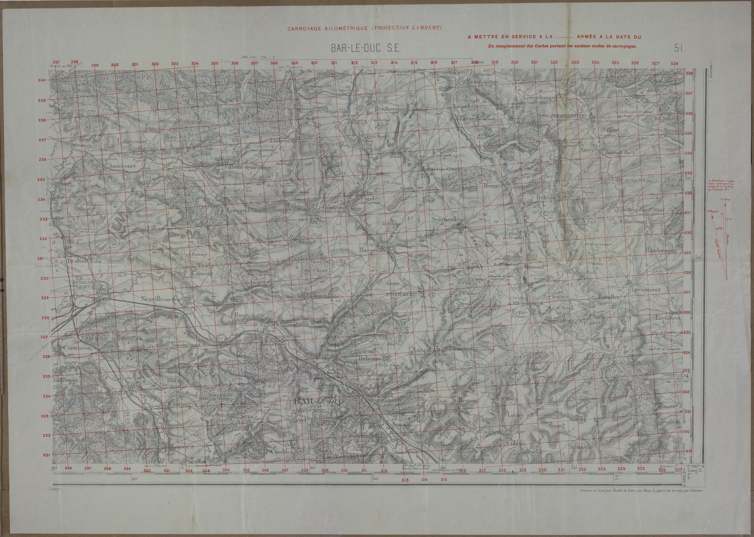 Map of Bar-Le-Duc S.E. | Harry S. Truman