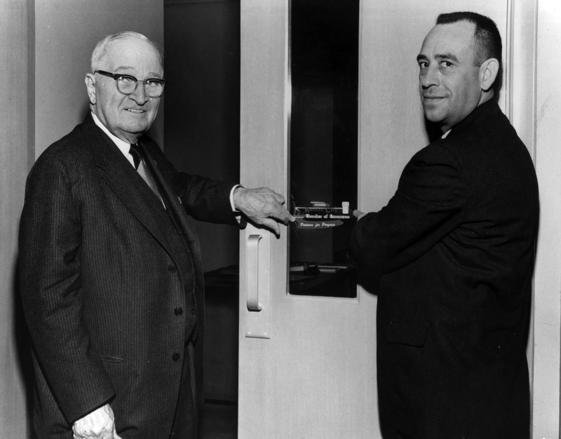 Former President Truman and an Unidentified Member of the Missouri ...