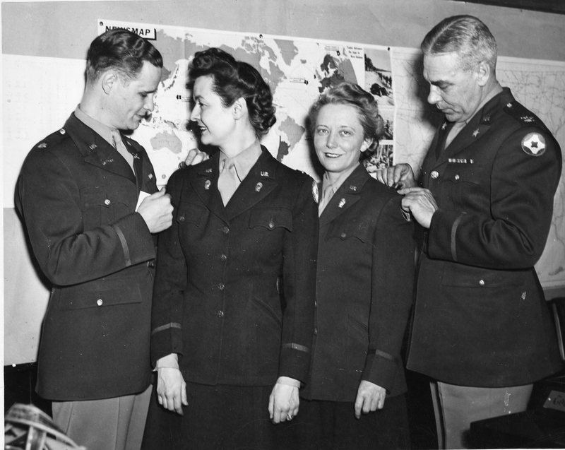 Promotion Ceremony For Women's Army Auxillary Corps (WAAC) Officers ...