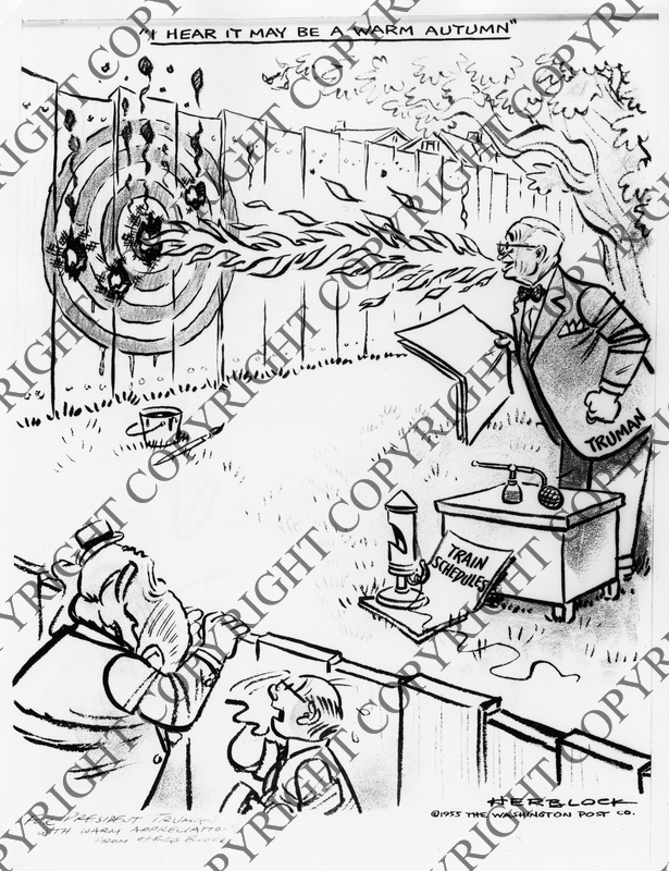 Cartoon on Truman Campaigning by Herblock | Harry S. Truman