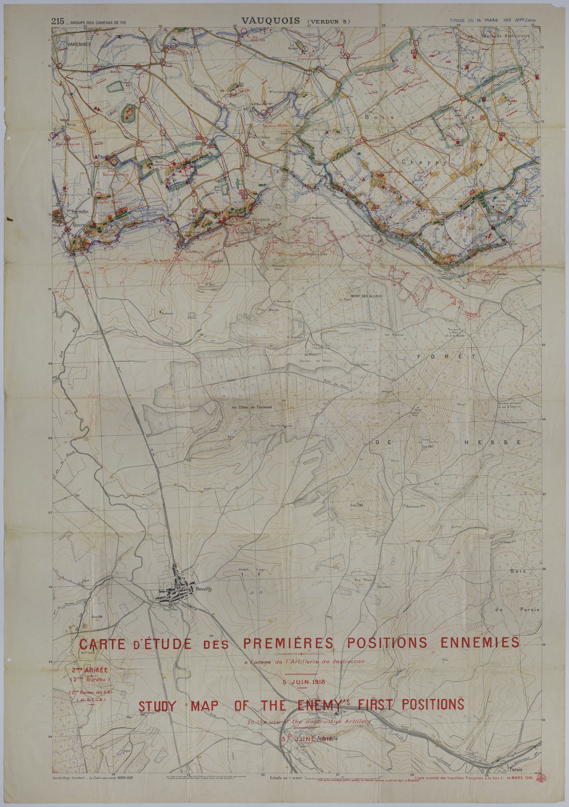 Map of German Positions and Supply