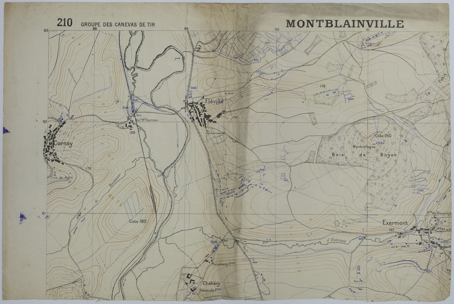 Map of Trench Systems and Barracks