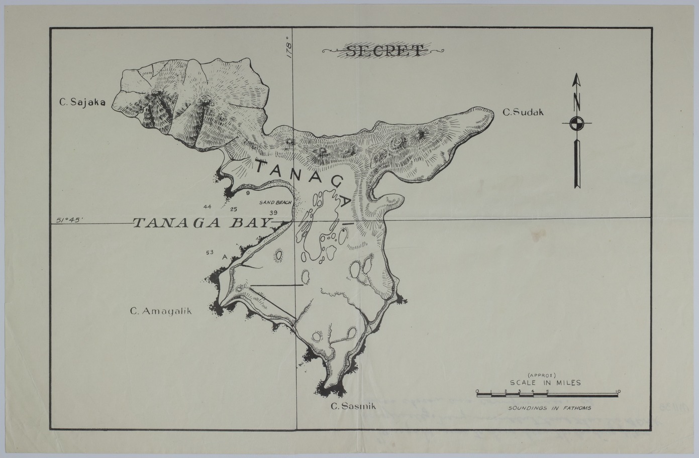 Map of Tanaga Island