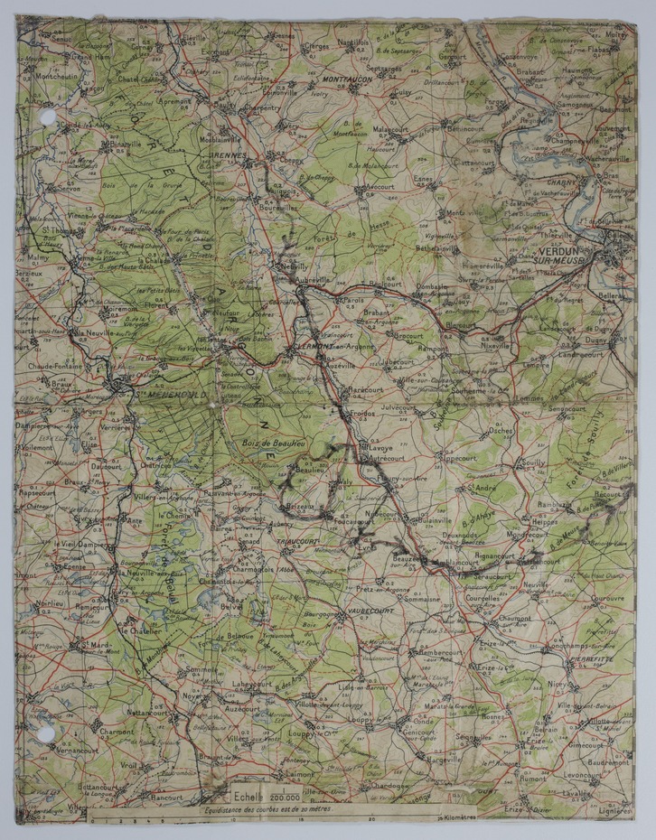 Map of Divisional Movement During the Meuse-Argonne Offensive