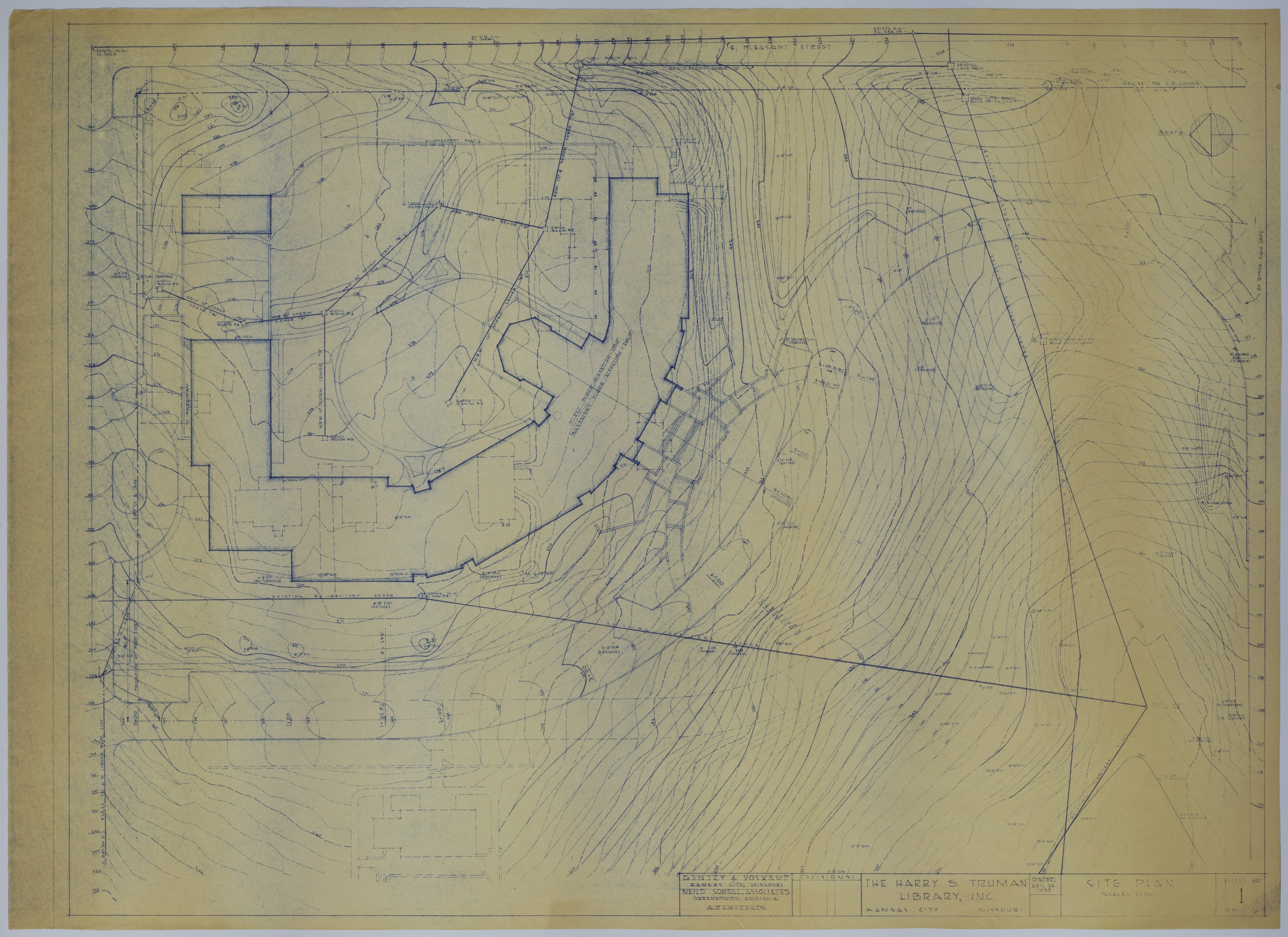 Drawing of the Proposed Harry S. Truman Library Grounds