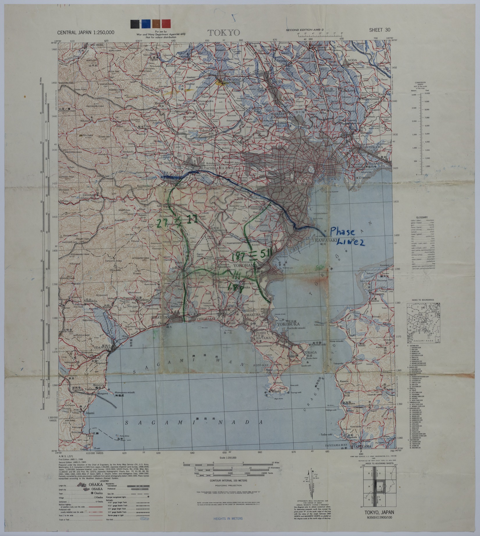 Map of the 11th Airborne Division During the Occupation of Japan