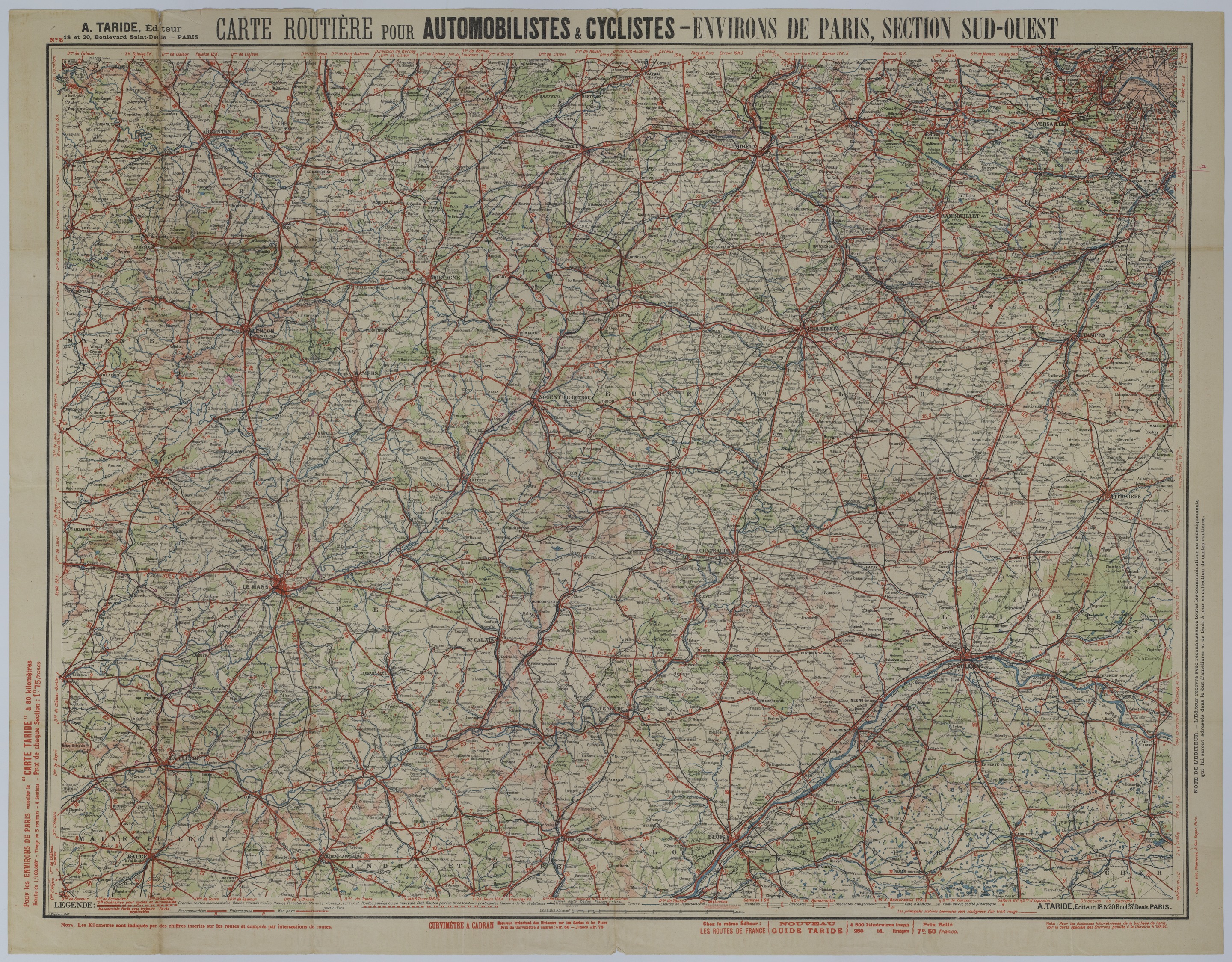 Map of Allied Movement Southwest of Paris