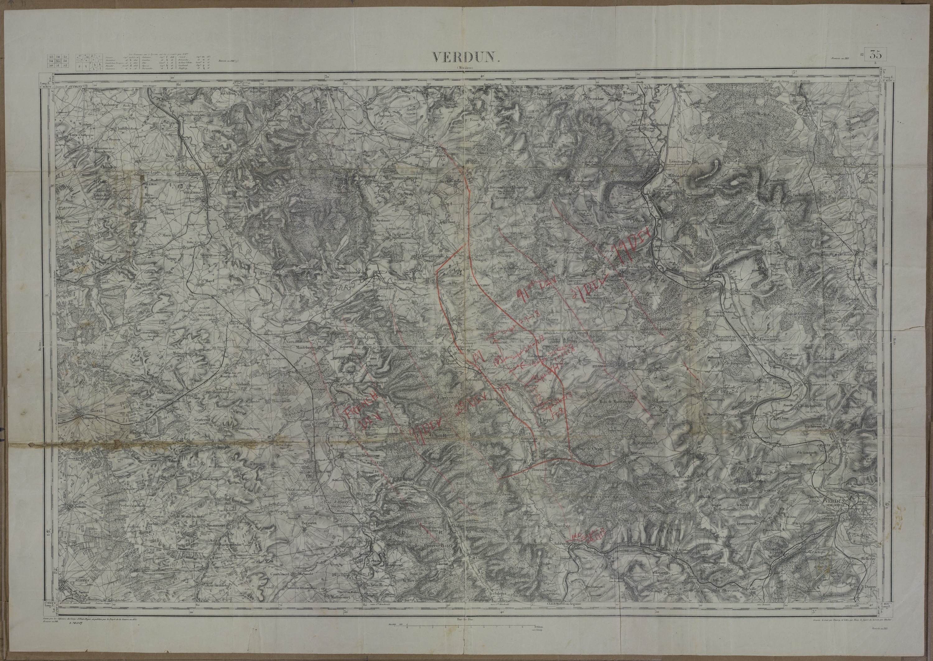 Map of Verdun (Mezieres)