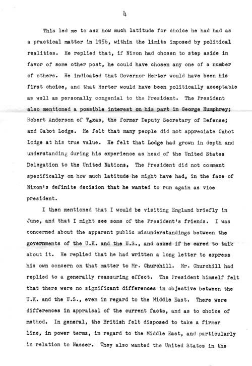 Meeting between  Milton Katz and President Eisenhower 4/6 page 4