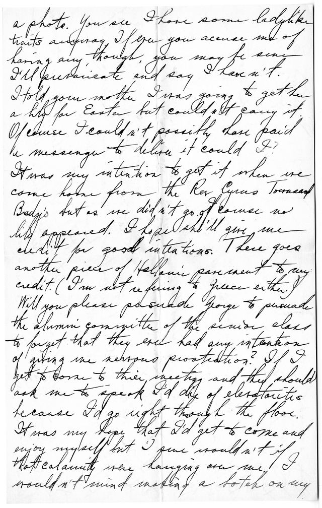 Letter from Harry S. Truman to Bess Wallace