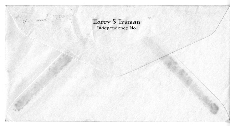 Letter from Harry S. Truman to Bess W. Truman