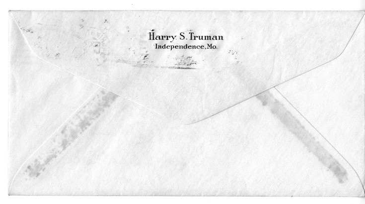 Letter from Harry S. Truman to Bess W. Truman