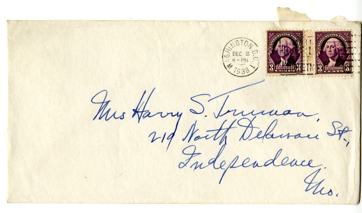 Letter from Harry S. Truman to Bess W. Truman