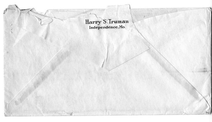 Letter from Harry S. Truman to Bess W. Truman