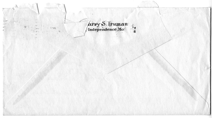 Letter from Harry S. Truman to Bess W. Truman