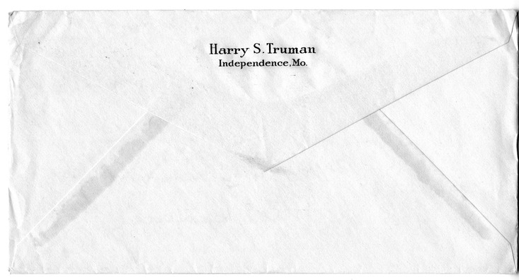 Letter from Harry S. Truman to Bess W. Truman