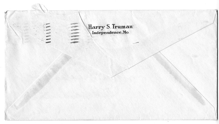 Letter from Harry S. Truman to Bess W. Truman