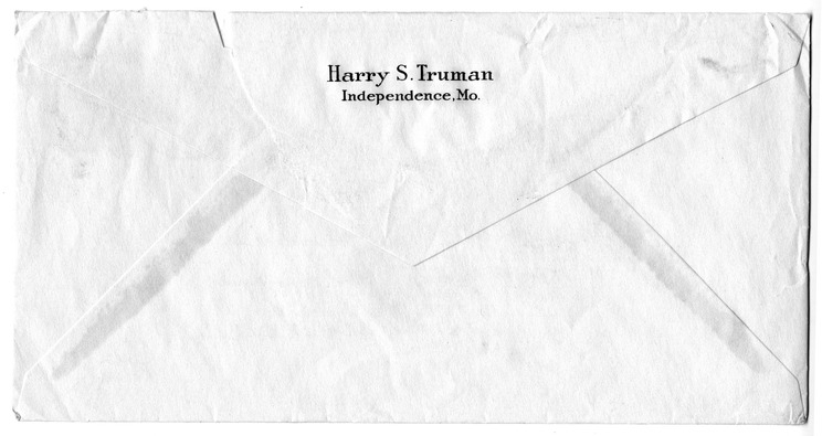 Letter from Harry S. Truman to Bess W. Truman