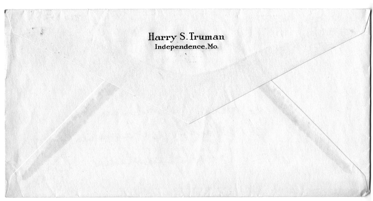 Letter from Harry S. Truman to Bess W. Truman