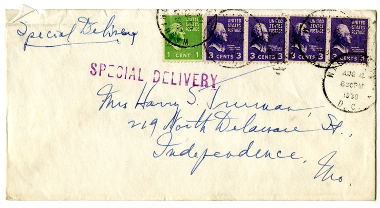 Letter from Harry S. Truman to Bess W. Truman