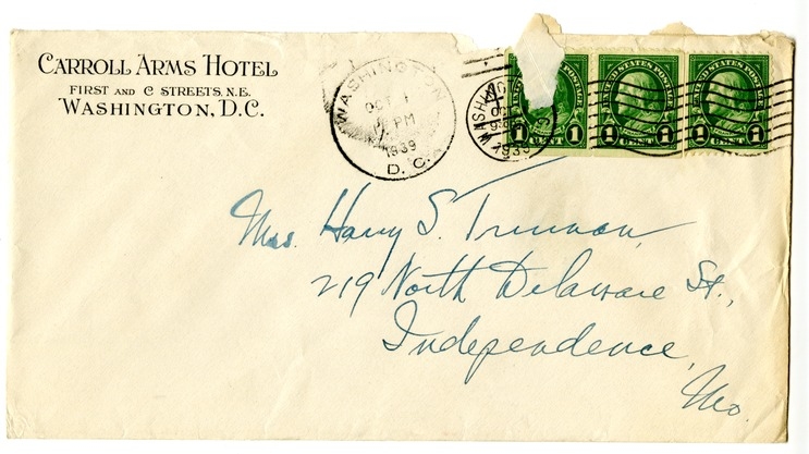 Letter from Harry S. Truman to Bess W. Truman