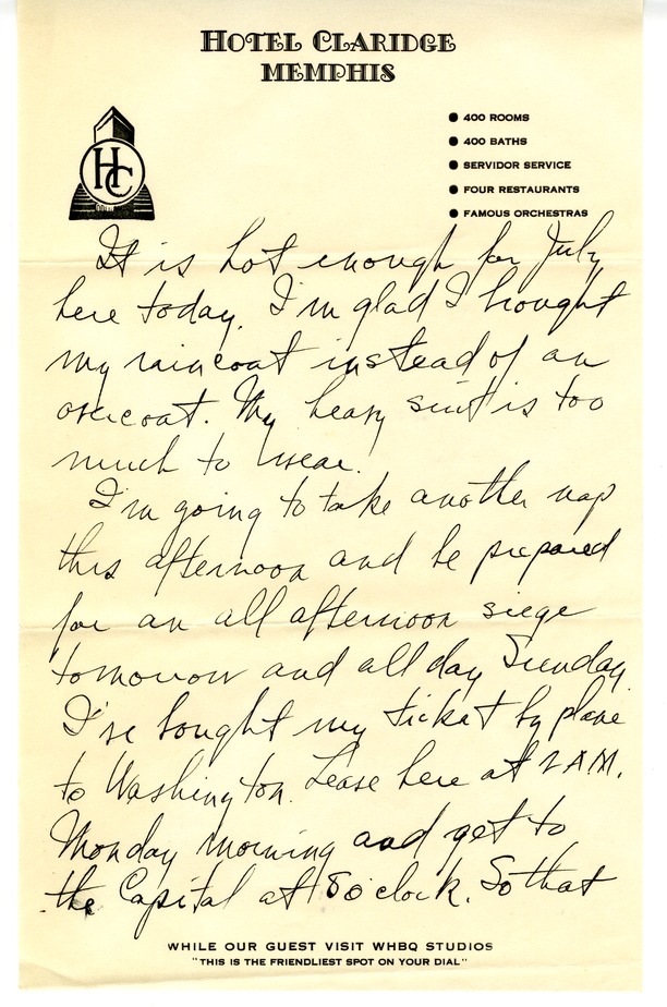 Letter from Harry S. Truman to Bess W. Truman