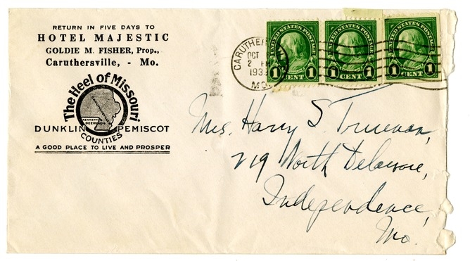 Letter from Harry S. Truman to Bess W. Truman