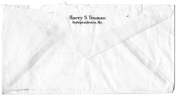 Letter from Harry S. Truman to Bess W. Truman