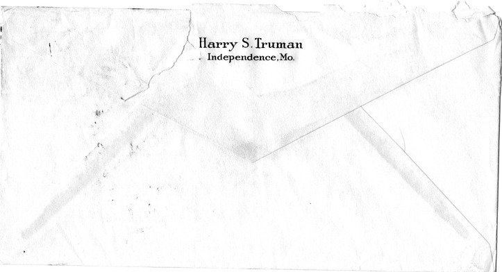 Letter from Harry S. Truman to Bess W. Truman