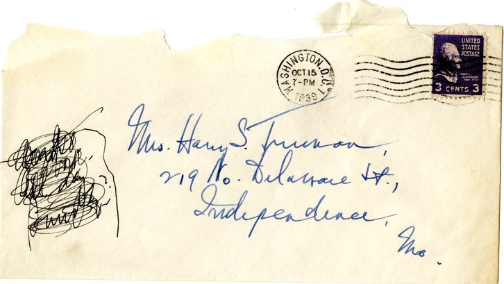 Letter from Harry S. Truman to Bess W. Truman