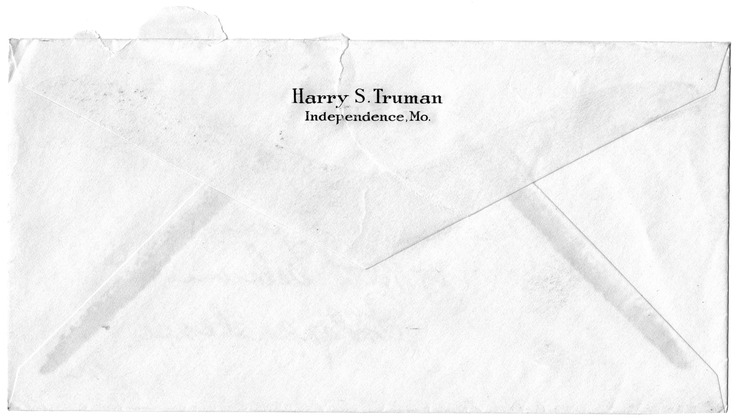 Letter from Harry S. Truman to Bess W. Truman