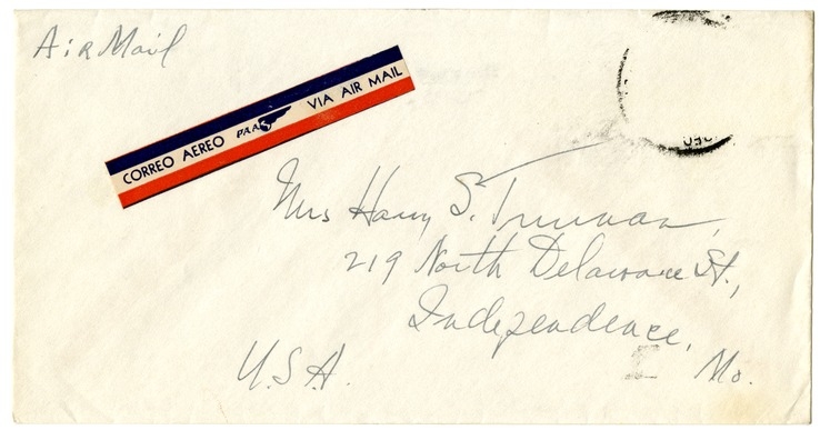 Letter from Harry S. Truman to Bess W. Truman