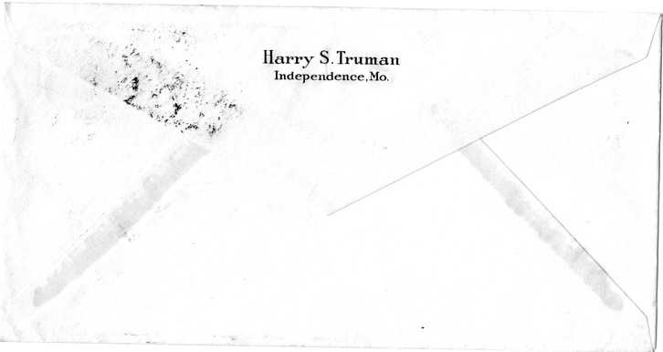 Letter from Harry S. Truman to Bess W. Truman