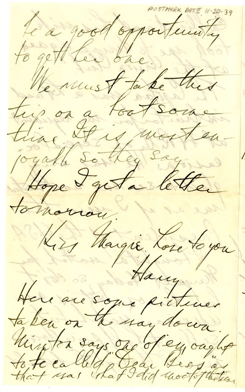 Letter from Harry S. Truman to Bess W. Truman