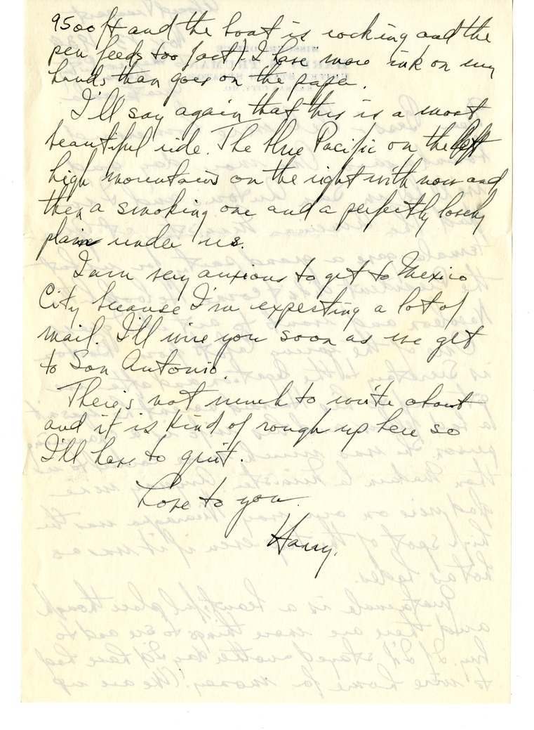 Letter from Harry S. Truman to Bess W. Truman