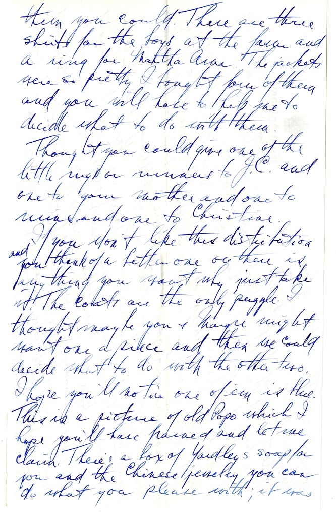 Letter from Harry S. Truman to Bess W. Truman