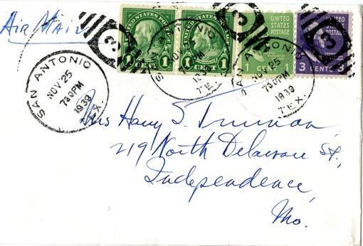 Letter from Harry S. Truman to Bess W. Truman