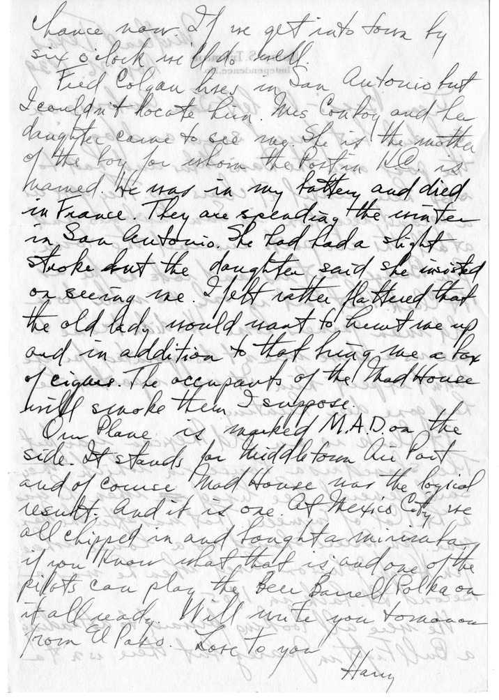 Letter from Harry S. Truman to Bess W. Truman