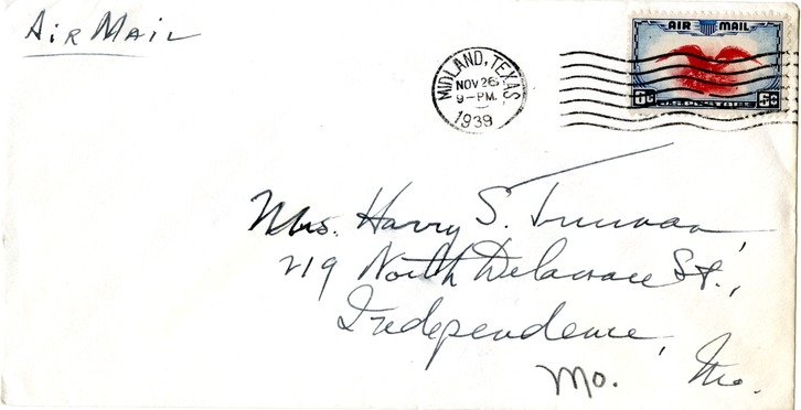 Letter from Harry S. Truman to Bess W. Truman