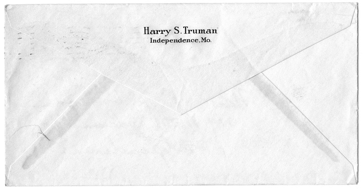 Letter from Harry S. Truman to Bess W. Truman