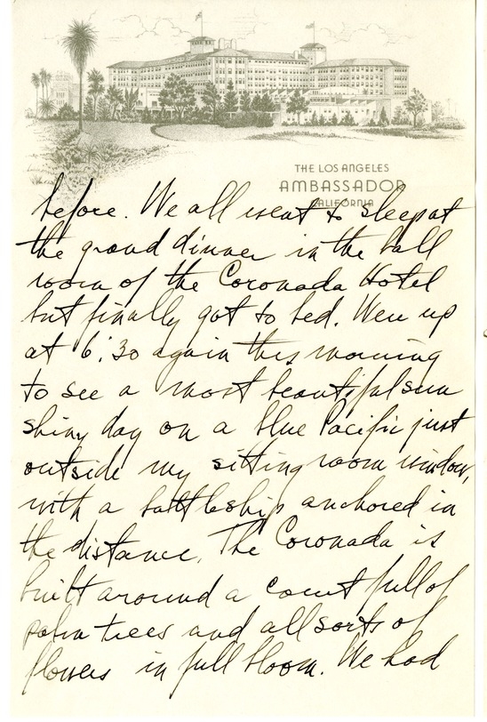 Letter from Harry S. Truman to Bess W. Truman