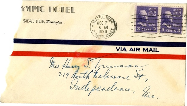 Letter from Harry S. Truman to Bess W. Truman