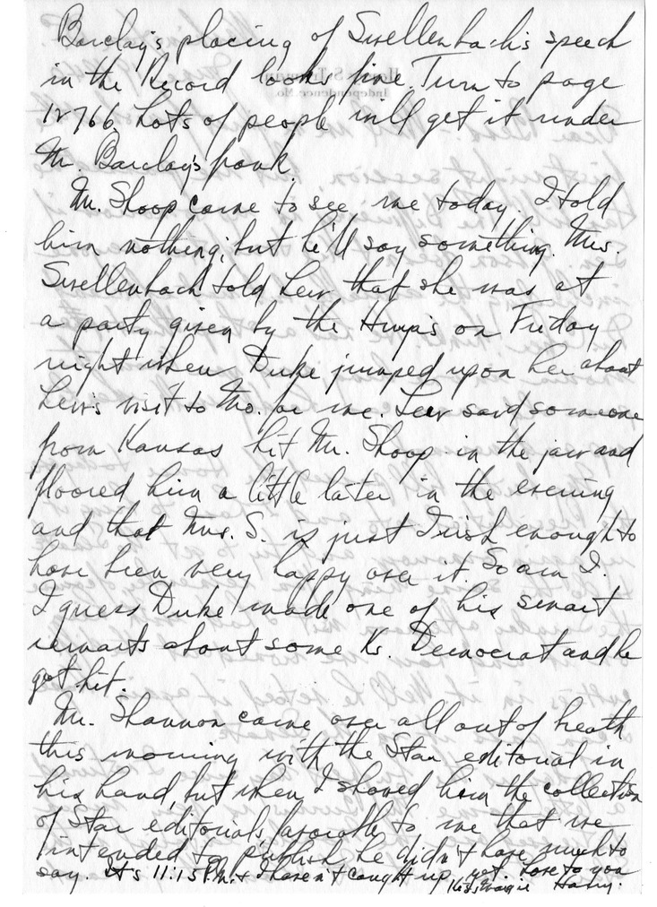 Letter from Harry S. Truman to Bess W. Truman